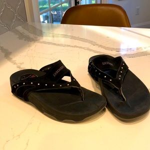 Y2K Sketchers Tone Ups Flip Flops